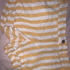 Yellow and white shorts